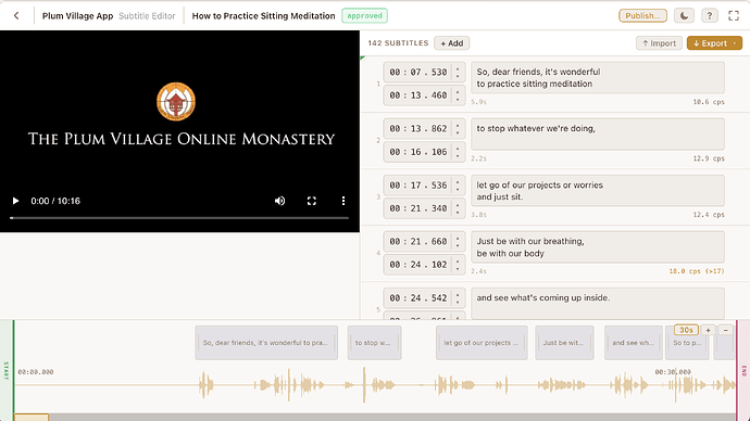 subtitle editor